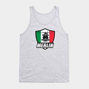 Italian Merlin Helicopter Patch Tank Top